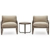 MoDRN Glam Merida 3 Piece Outdoor Lounge Chat Set, Tan