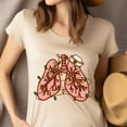thumbnail image 4 of Artistic Lungs Graphic T-Shirt for Men and Women, Casual Streetwear Tee, Dark Heather, Size M, 4 of 6