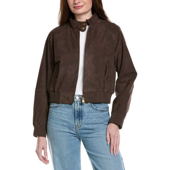Walter Baker womens  Bowie Suede Jacket, l, Brown