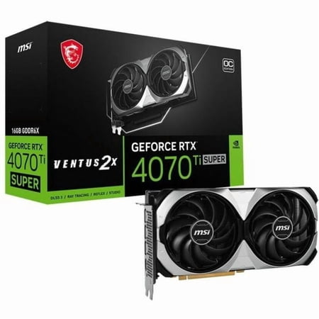 MSI Ventus GeForce RTX 4070 Ti SUPER 16GB GDDR6X PCI Express 4.0 ATX Video Card RTX 4070 Ti SUPER 16G VENTUS 2X OC