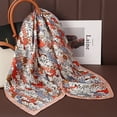 thumbnail image 3 of Bufanda cuadrada de seda satinada con estampado de lujo para mujer, pañuelo para el cuello, Hijab, cinta para el pelo, diadema, Bandana envolvente a la moda, novedad de 2023, 3 of 4