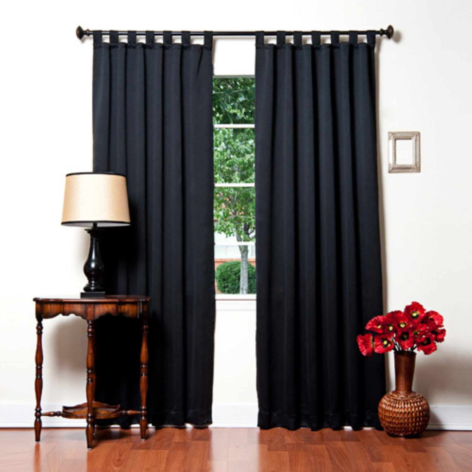 Best Home Fashion Solid Tab Top Blackout Curtain Panels