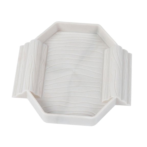 Serenable Reptile Bathing Pool Tortoise Water Bowl Aquarium Ornament Tank Decoration Feeding Dish Tortoise Feeder for Turtle Gecko White