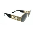 thumbnail image 3 of Versace ICONIC VE 2264 Metal Unisex Oval Sunglasses Matte Gold 56mm Adult, 3 of 5