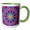 Green/White, variant on 3drose, Geometrical Hypnotic Abstract Circular Tiled Pattern Mosaic Background, 15oz Mug