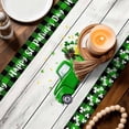 thumbnail image 3 of St. Patrick's Day Table Runner - 36 Inch Long Spring Dogs Grass Truck Plaid Wood Cotton and Linen Blended Dress Scarves Farmhouse Table Runner for Kitchen Dining, Coffee Table, 13" x 36", 3 of 8