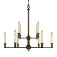 thumbnail image 1 of Golden Lighting Smithsonian Bradley 2 Tier 10-Light Chandelier in Cordoban Bronze, 1 of 3