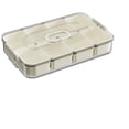 thumbnail image 3 of Fridge Organizer Bin Removable Portable Appetizer Platter for Cafes Home Nut White 8 grid, 3 of 8
