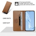 thumbnail image 2 of Funda Tipo Cartera de Cuero Sintético para Samsung Galaxy S20 FE Bloqueo RFID, con Ranuras para Tarjetas y Bolsillo para Efectivo, Cierre Magnético Fuerte Marrón, 2 of 6