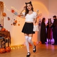 thumbnail image 5 of Garbnen Thigh High Socks with Bow Over the Knee Stockings Comfortable Lightweight Hosiery for Halloween and Daily Wear, 5 of 6