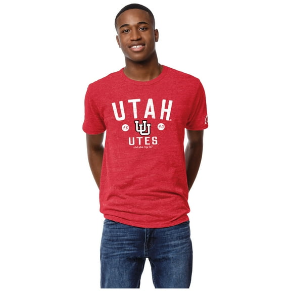 Men's League Collegiate Wear Heather Red Utah Utes Victory Falls Tri-Blend T-Shirt