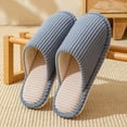 thumbnail image 2 of Kilaqueen Comfy Indoor Scuff Slippers for Women and Men, Memory Foam Slip On Cotton Slippers Cozy Winter Warm Slippers Soft Terry Cloth Breathable House Shoes, 2 of 5