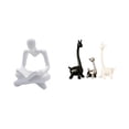 thumbnail image 1 of Estatua De Jirafa Con Pensamiento Abstracto Creativo, Escultura Artesanal De Cerámica, Decoración De Mesa, Centro De Mesa Moderno Para Sala De Estar, Escritorio, Oficina, Estantería,, 1 of 8