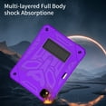 thumbnail image 6 of ELEHOLD Hybrid Rugged Case for iPad Pro 11" 2022/2021/2020/2018/Air 5/Air 4, Heavy Duty Shockproof Case with Hidden Foldable Kickstand Adjustable Crossbody Shoulder Strap Pencil Holder,Purple, 6 of 8