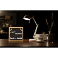 thumbnail image 3 of Real Wood Framed Felt Letter Board, Changeable Message Board, 10" x 10", Folding Stand and Wall Mount, 500+ Pieces of White & Gold Letters, Numbers, Words & Symbols, by Better Office Products (Rustic, 3 of 5