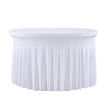 thumbnail image 3 of Nappes Rondes en Spandex pour Table de 60 Pouces, Nappes Rondes Extensibles Sans Plis, Housses de Table Lavables pour Mariages Anniversaires Banquets, 3 of 10