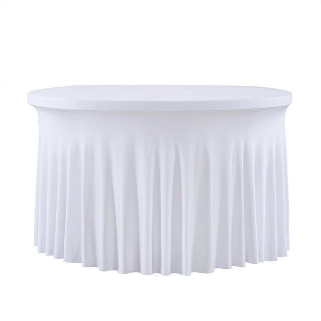 Tablecloth Round 60in Waterproof Spill-Proof Wipeable Table Cloth, Wrinkle Free Circle Dining Table Cover For Birthday Party Outdoor Kitchen