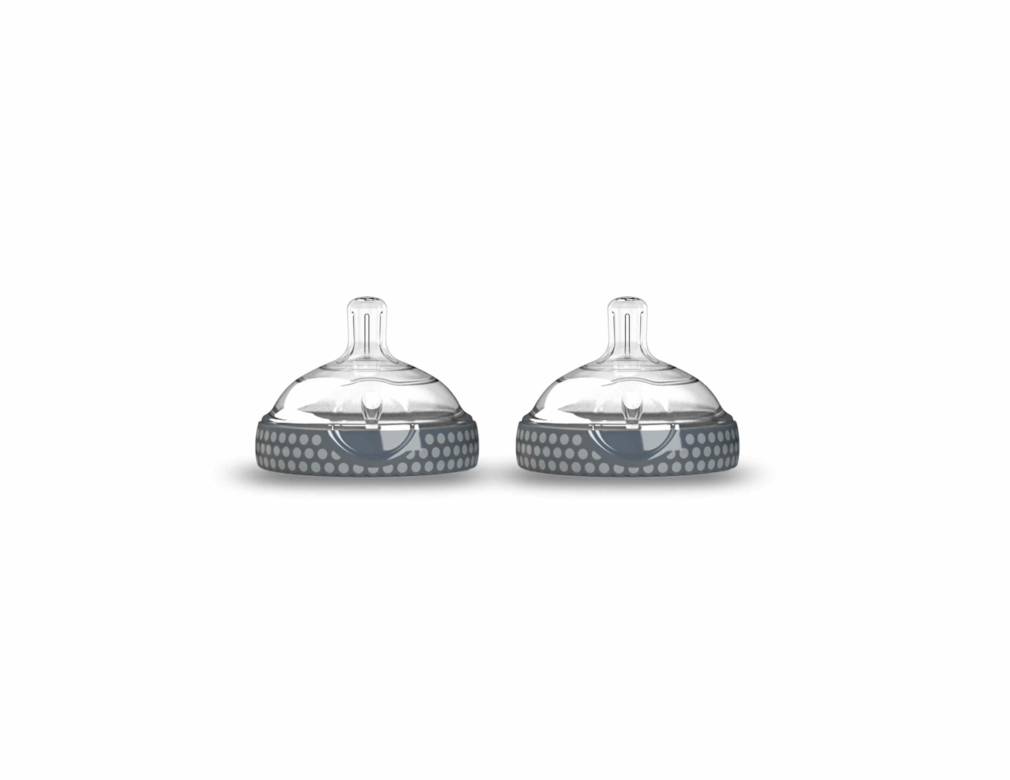 Baby Brezza Baby Bottle Replacement Parts Stage 2, 2 Pack, Grey