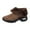 Brown, variant on Snow Boots for Women Leopard Print Suede Slip on Ankle Booties Winter Sneakers with Air Cushion Comfy Furry Lined Arch Support Outdoor Walking Shoes Brown Size 9
