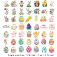 50 Pcs 100Pcs Happy Easter Day Stickers Easter Bunny Rabbits Eggs