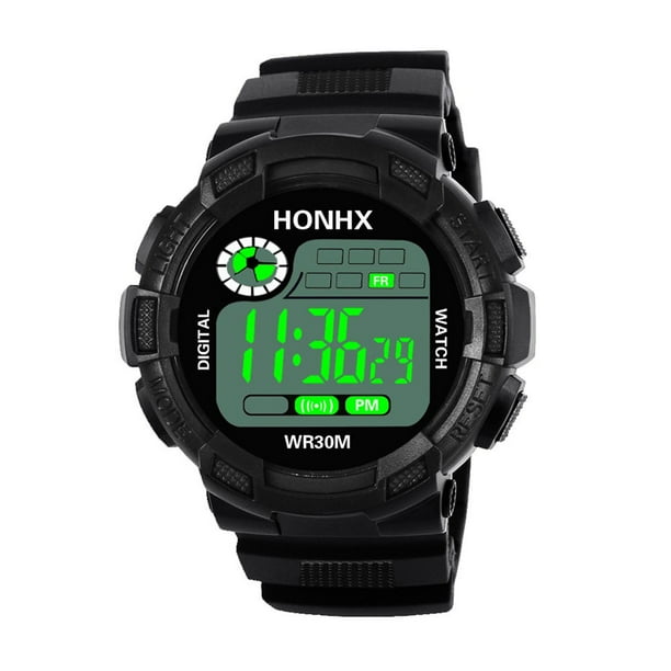 Reloj deportivo para hombre, relojes de moda para hombre, reloj de pulsera deportivo digital LED analógico de cuarzo con alarma y fecha.