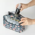 thumbnail image 3 of InnOrca Portable Travel Toiletry Bag Home Cosmetic Organizer Makeup Bag, Blue  Flower, 3 of 7