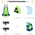 thumbnail image 6 of Spaco 2-in-1 40 Inch Kids Hanging Chair Detachable Swing Tent Set, Tree Swing Tent, Detachable Play Tent for 2 or 3 Kids with Capacity of 330 lbs, Green, 6 of 8