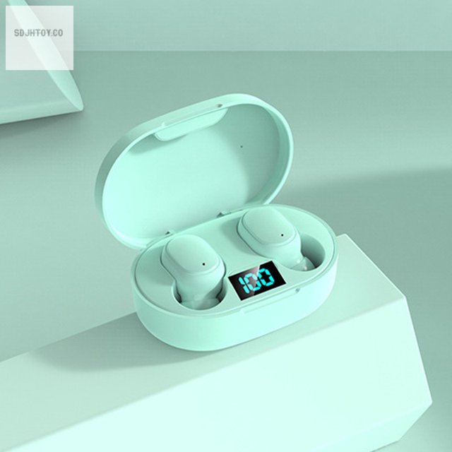 Audífonos inalámbricos Bluetooth TWS E6S audífonos con pantalla digital LED auriculares deportivos impermeables funcionan en todos los teléfonos inteligentes