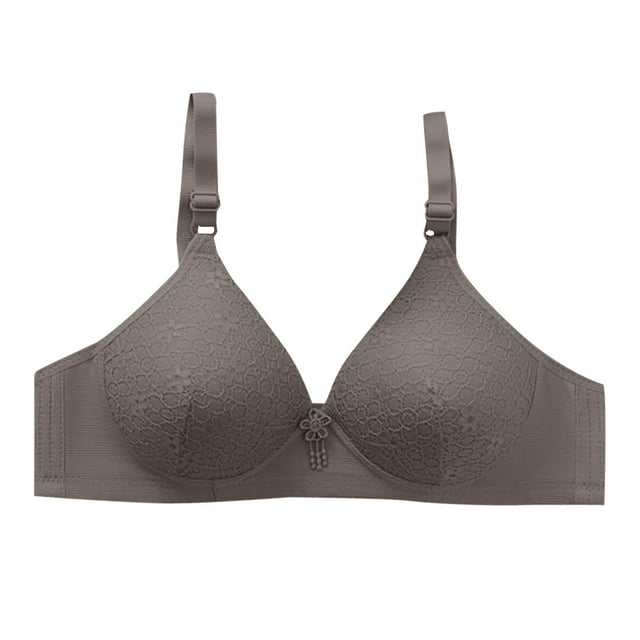 ManxiVoo Plus Size Wireless T Shirt Bra Full Coverage Minimizer Comfort Support for Women Adjustable Fit L Size Dark Gray