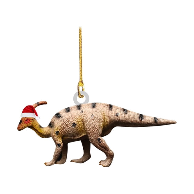 Gibobby 1 Paquete de Espejo de Coche Colgante Decoración Enano Coche Ornamento Regalo Navidad Dinosaurio Estatua Artesanía Colgante Accesorios(E)