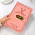 thumbnail image 4 of Linnome A5 Deer Head Lockable Diary with Combination Notepad Business Style Thickened Journal for Work Planning 8.7x5.9in Z1-Pink, 4 of 6