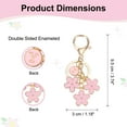 thumbnail image 2 of Uxcell Pink Flower Keychain Charm, Cute Enameled Keychain Initial Floral Keyring for Women Key Handbag Accessories Y, 2 of 6