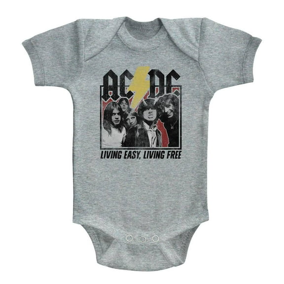 AC/DC Highway To Hell Lyrics Heather Infant Baby Romper T-Shirt