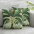 thumbnail image 3 of Orinice  Tropical Palm Tree Throw Pillow Coves Vintage Green Leaf Decorative Pillow Cases Polyester Linen Cushion Covers for Sofa Couch Indoors&amp;Outdoors Decor Set, 3 of 5