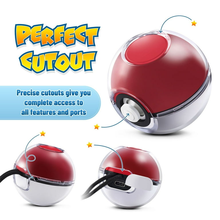 For Nintendo Poke Ball Plus Case, by Insten Hard Snap-in Case Cover  Compatible with Nintendo Poke Ball Plus, Clear