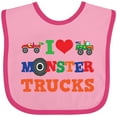 thumbnail image 3 of Inktastic I Love Trucks Boys or Girls Baby Bib, 3 of 4