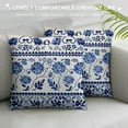 thumbnail image 3 of Nawypu Pillow Covers  Chinoiserie Blue and White Porcelain Flower Throw Pillows Cover Super Soft Cozy Cushion Case Bedroom Home Outdoor Decor for Couch Bed Car, 3 of 5