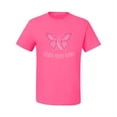 thumbnail image 2 of Wild Bobby, Butterfly Pink Ribbon Faith Hope Love, Breast Cancer Awareness, Men Graphic Tee, Neon Pink, Medium, 2 of 5