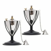 Legends International Amsterdam Tabletop Torch Smooth Nickel - 2 Pack