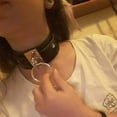thumbnail image 1 of Punk Gothique Large PU Cuir O Anneau Collier Choker Femmes Mode, 1 of 6
