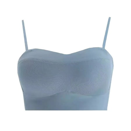 

LBECLEY Womens Lingerie Tube Tops for Teen Girls U Neck Bra Padded Bralette Straps Sleeping Bra for Women Girls Crop Top with Strings Push Up Bras for Women Blue 36
