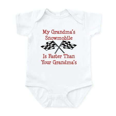 

CafePress - Grandmas Snowmobile Is Fast Infant Bodysuit - Baby Light Bodysuit Size Newborn - 24 Months