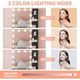 thumbnail image 5 of Vanity Desk with Mirror and Lights, Akaber 26.4" Makeup Vanity with Large Drawer, 6 Storage Levels, Small Black Vanity Desk with Large LED Mirror, 5 of 11