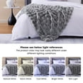 thumbnail image 5 of PatPat Throw Blanket for Couch Bed Fleece Plush Fuzzy Faux Fur Home Decoration Gift Bubble Soft Gray Throws Blankets Grey Large 60" x 70", 5 of 10