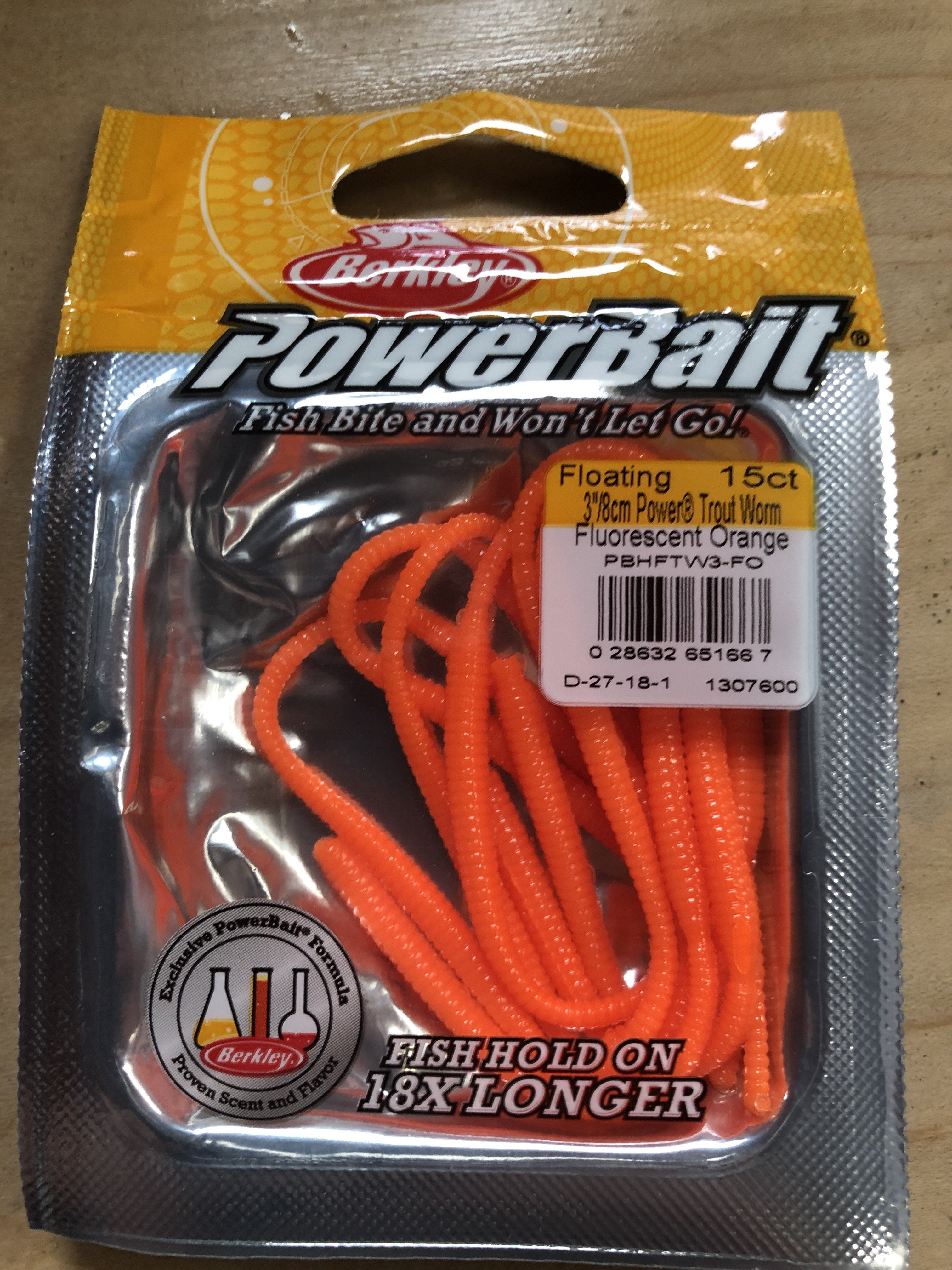 Berkley PowerBait Power Floating Trout Worm Fishing Bait, Cheese, 3in | 8cm
