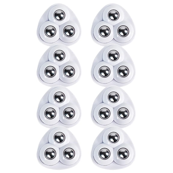 8Pcs Stainless Paste Wheel For Furniture Upgrade 360 Self Adhesive Caster Wheels Rotation Sticky Pulley Trash Can Storage Box