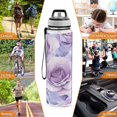 thumbnail image 7 of Sports Water Bottle 1000ML Tritan Food Grade Clear Water Bottle Fitness Outdoor Sports Bike Cartoon Lavender Roses, 7 of 7