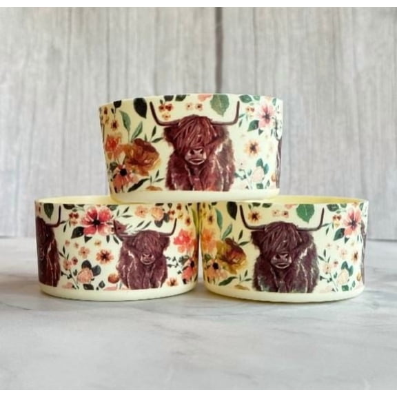 Highland Cow Silicone Tumbler Boot – Protective Cup Bottom Cover