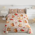 thumbnail image 2 of Homewish Cartoon Capybara 3 Pieces Queen Comforter Set For Children Teens,Kawaii Pink Butterflies Ultra Soft Bedding Sets,Cute Animal Bedding Comforter Set,Breathable Home Decor,Reversible, 2 of 8