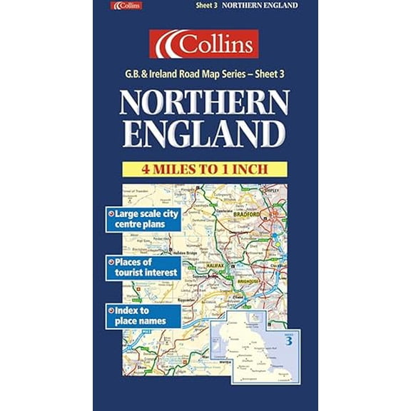 Pre-Owned Collins Northern England (G. B. & Ireland Road Map Series-sheet 3), 9780004489810, 0004489810, Paperback, Revised edition
